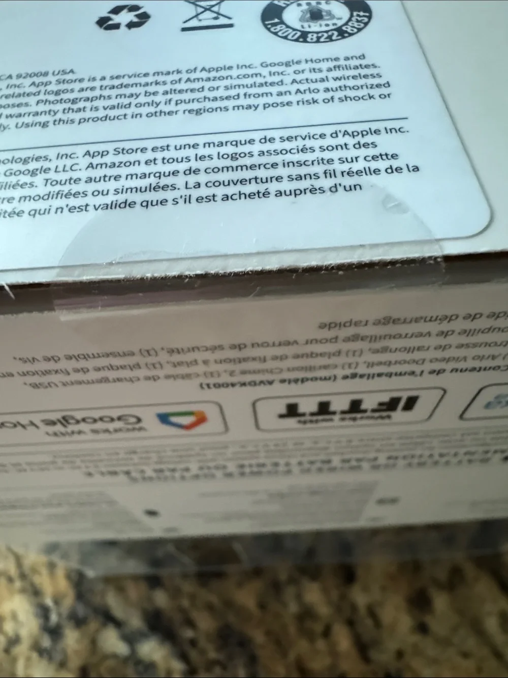NWT - Arlo 2nd Generation Video Doorbell in White & Black – 2K with Chime 2